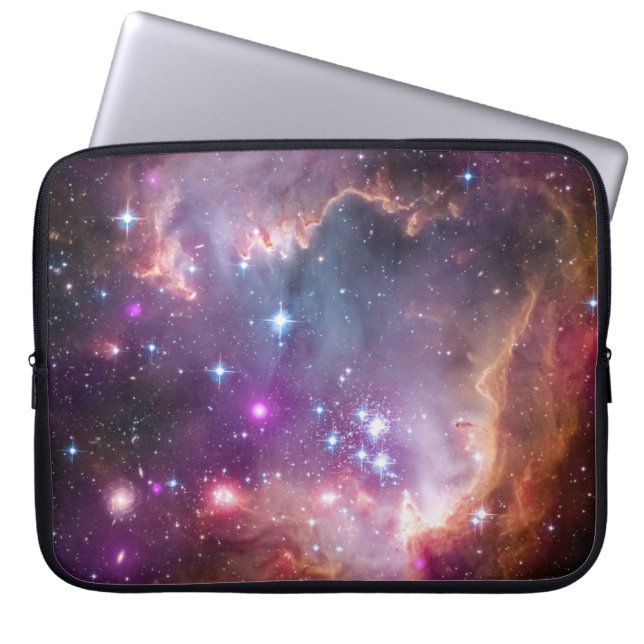 Galaktische Weltraumtechnik Lila Laptopschutzhülle (Vorderseite)