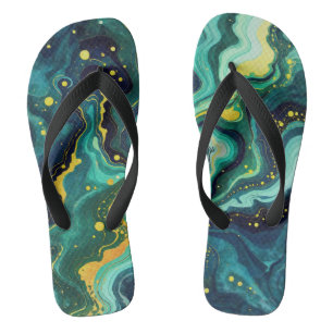 Galaktische Wirbel in lebendigen Farben 2 Flip Flops