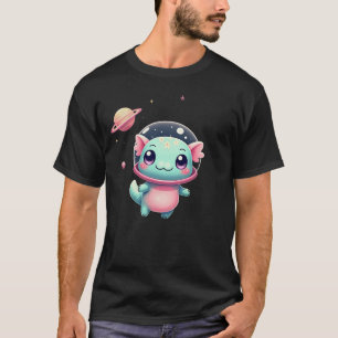Galaktischer Axolotl Weltraum Katze Kawaii Kosmisc T-Shirt