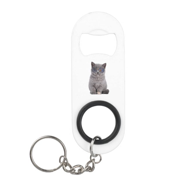 Galaktischer Blick auf die Stellar Kitty in Sonnen Mini Flaschenöffner (Vorderseite)