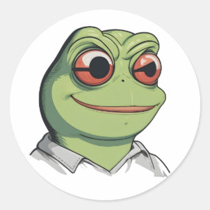 Galaktischer Frosch im Weltraum - Kosmischer Amphi Runder Aufkleber