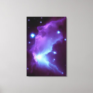 Galaktischer Nebel Sternexplosion Night Sky Wrappe Leinwanddruck
