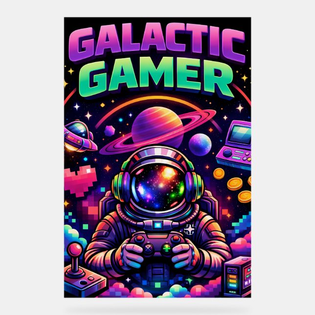 Galaktischer Spieler Acrylschild (Vorderseite)