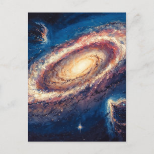 Galaktischer Strudel - Kosmischer Illustrationskun Postkarte
