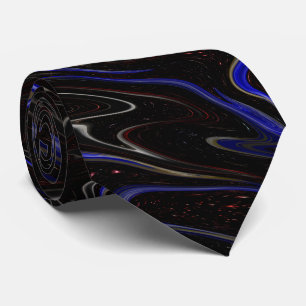 "Galaktischer Swirl: Der blaue und schwarze Marmor Krawatte