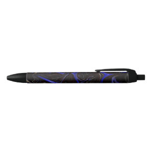 "Galaktischer Swirl: Der blaue und schwarze Marmor Kugelschreiber