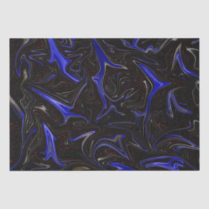 "Galaktischer Swirl: Der blaue und schwarze Marmor Seidenpapier