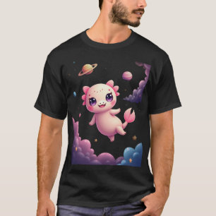 Galaktisches Axolotl Weltraum Kawaii Aufkleber T-S T-Shirt