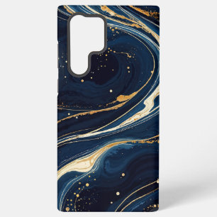 Galaktisches Blau und Gold Kosmische Bewegung Samsung Galaxy Hülle