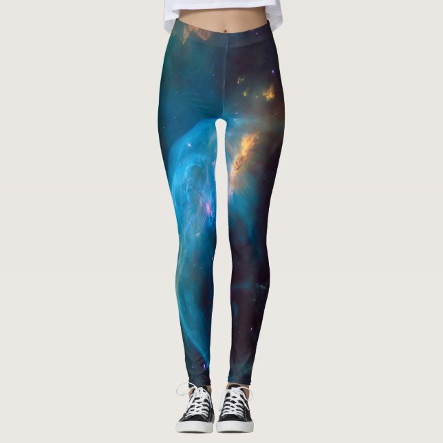 Galaktisches Cooles Weltraumbild Cooles Weltraumho Leggings (Vorderseite)