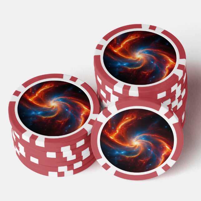 Galaktisches Feuer Pokerchips (Stapel)