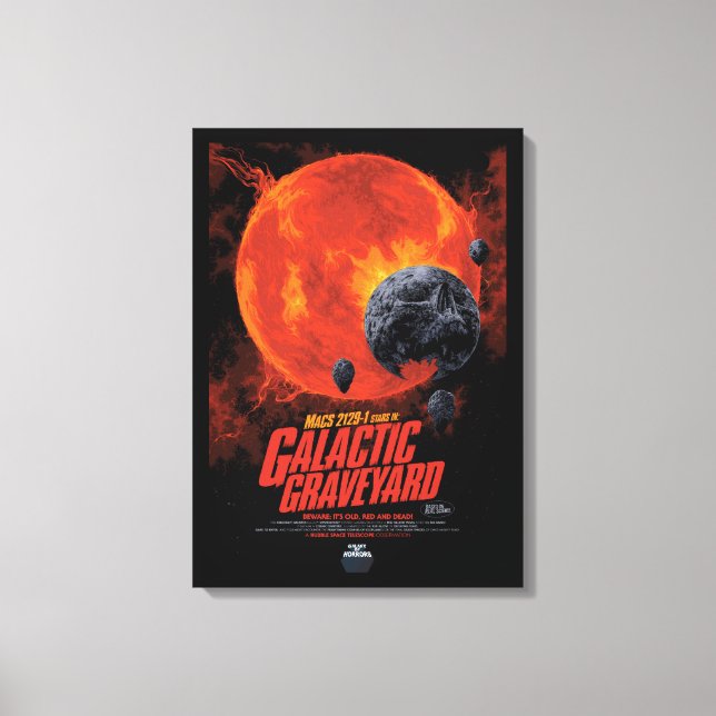 Galaktisches Friedhofposter, Macs 2129-1. Leinwanddruck (Vorderseite)