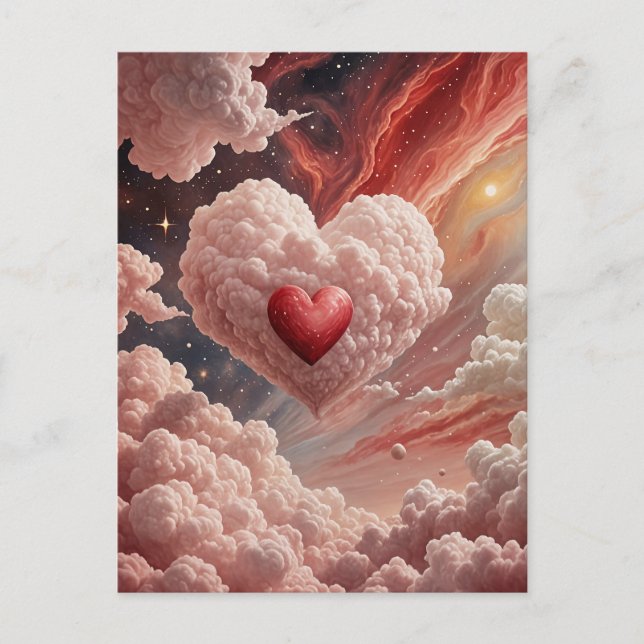 Galaktisches Herz Feiertagspostkarte (Vorderseite)