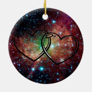 Galaktisches Liebesornament Keramik Ornament