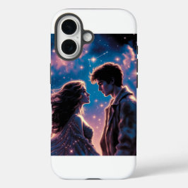 Galaktisches Liebespaar Romantische Valentinsnacht iPhone 16 Hülle