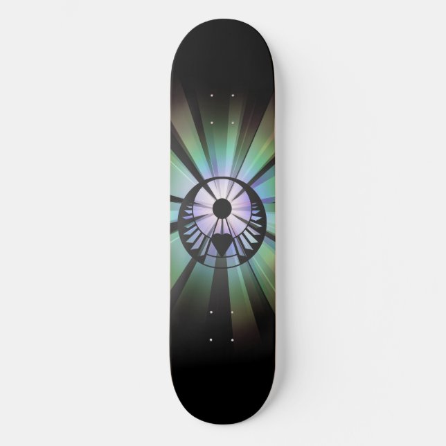 Galaktisches Prismenskateboard Skateboard (Vorderseite)