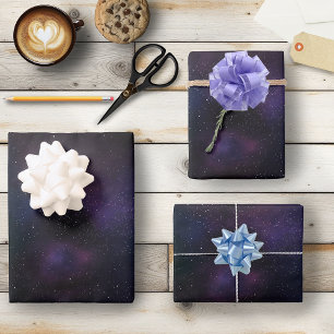 Galaktisches Schleiernebel-Sternenfeld Kosmisch Geschenkpapier Set