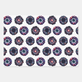 Galaktisches Weihnachtswrapping Paper Set - Celest Geschenkpapier Set
