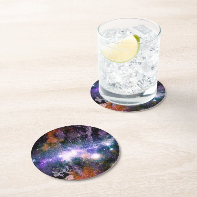Galaktisches Zentrum der Milchstraße Galaxy X-Ray  Runder Pappuntersetzer (Vor Ort)