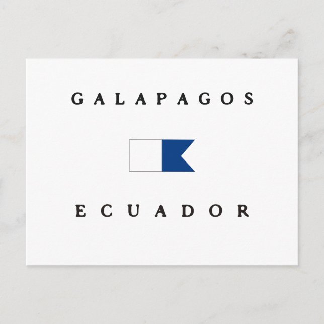Galapagos Ecuador Alpha Dive Flag Postkarte (Vorderseite)