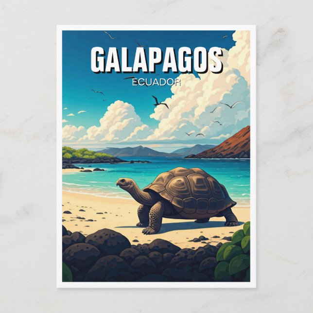 Galapagos Giant Tortoise Postkarte (Vorderseite)