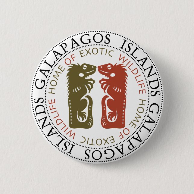Galapagos-Inseln Iguanas Button (Vorderseite)