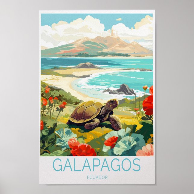 Galapagos Inseln Reiseplakat Poster (Vorne)