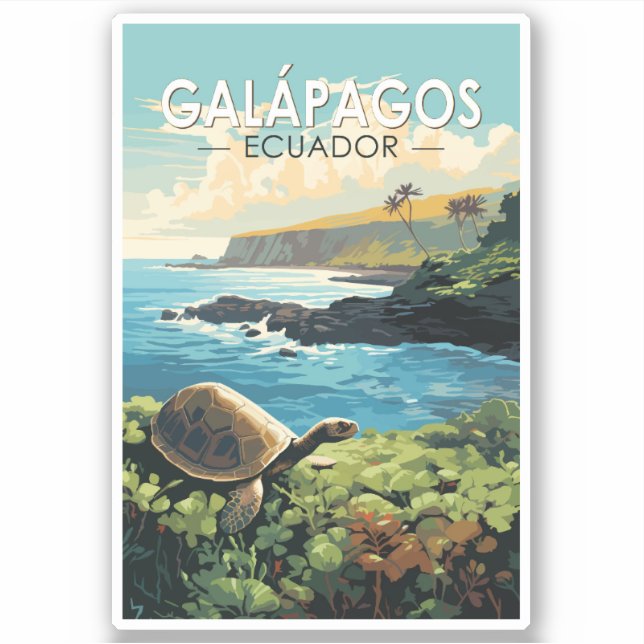 Galapagos Inseln Riesengebirge Aufkleber (Vorderseite)