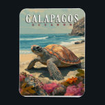 Galapagos Inseln Riesengebirge Magnet<br><div class="desc">Mit diesem atemberaubenden Reiseplakat mit einer Riesenschildkröte im Retro-Stil können Sie die Schönheit der Galapagos Islands Zuhause erleben. Dieses einzigartige Poster ist ein perfekter Konversationsstarter und eine tolle Möglichkeit,  Ihrer Wohngestaltung eine Touch Wanderlust hinzuzufügen. Erhältlich in verschiedenen Größen zum Anzug Ihres Raumes.</div>