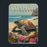 Galapagos Inseln Riesengebirge Magnet<br><div class="desc">Mit diesem atemberaubenden Reiseplakat mit einer Riesenschildkröte im Retro-Stil können Sie die Schönheit der Galapagos Islands Zuhause erleben. Dieses einzigartige Poster ist ein perfekter Konversationsstarter und eine tolle Möglichkeit, Ihrer Wohngestaltung eine Touch Wanderlust hinzuzufügen. Erhältlich in verschiedenen Größen zum Anzug Ihres Raumes.</div>