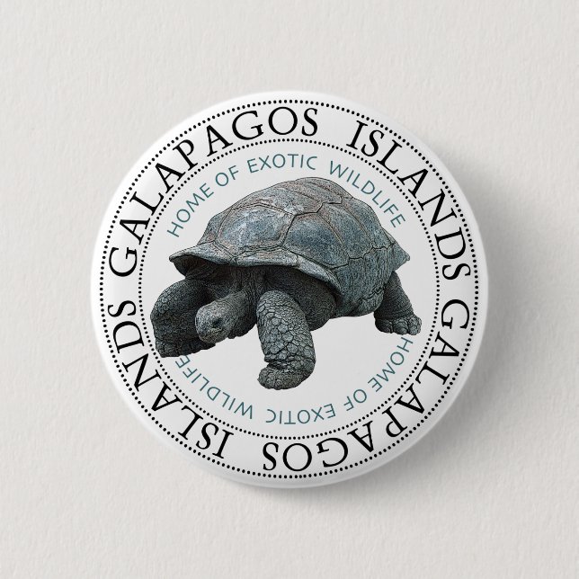 Galapagos Inseln Tortoise Button (Vorderseite)
