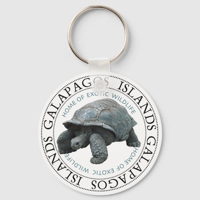 Galapagos-Inseln Tortoise Schlüsselkette Schlüsselanhänger (Vorderseite)