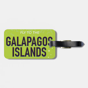 Galapagos Inseln Vintage Reise Poster Kunst. Gepäckanhänger