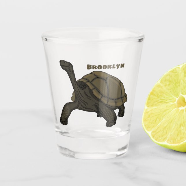 Galapagos-Landschildkröte Schnapsglas (Vorderseite)