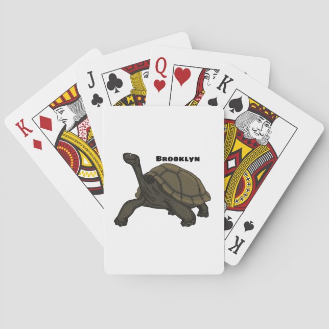 Galapagos-Landschildkröte Spielkarten (Rückseite)