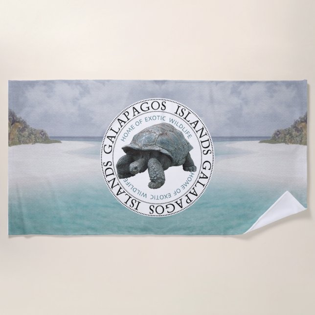 Galapagos Souvenir Tortoise Strandtuch (Vorderseite)