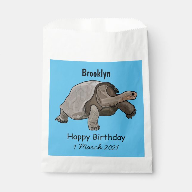 Galapagos-Tortoise-Cartoon Geschenktütchen (Vorderseite)