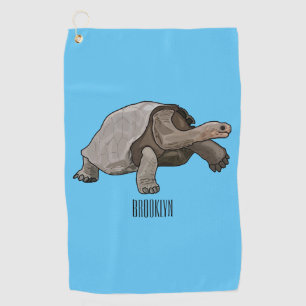 Galapagos-Tortoise-Cartoon Golfhandtuch