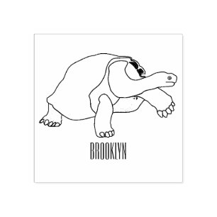 Galapagos-Tortoise-Cartoon Gummistempel