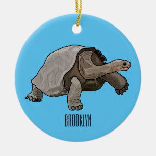 Galapagos-Tortoise-Cartoon Keramik Ornament