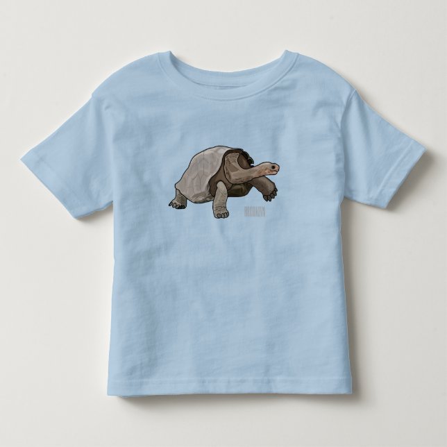 Galapagos-Tortoise-Cartoon Kleinkind T-shirt (Vorderseite)