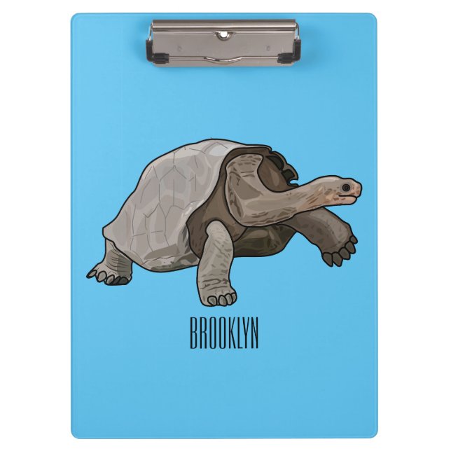 Galapagos-Tortoise-Cartoon Klemmbrett (Vorderseite)