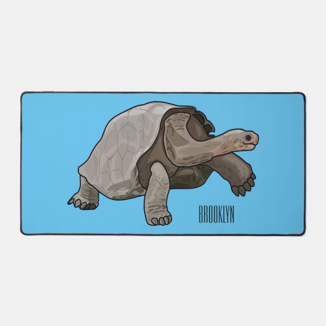 Galapagos-Tortoise-Cartoon Schreibtischunterlage (Vorderseite)