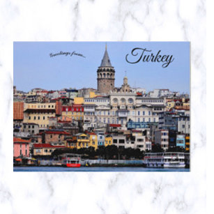 Galata Tower in Istanbul Türkei Postkarte