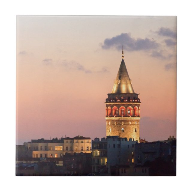 Galata Tower, Istanbul Fliese (Vorderseite)