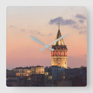 Galata Tower, Istanbul Quadratische Wanduhr