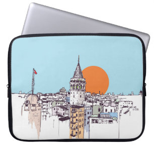 Galata Tower und Galata Bezirk Beyoglu Istanb Laptopschutzhülle