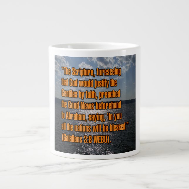 Galaten 3:8 WEBU-Tasse Jumbo-Tasse (Vorderseite)