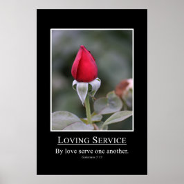 Galaten 5:13 Dienen anderen mit Liebe Poster