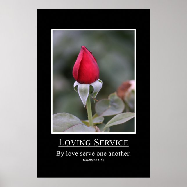 Galaten 5:13 Dienen anderen mit Liebe Poster (Vorne)